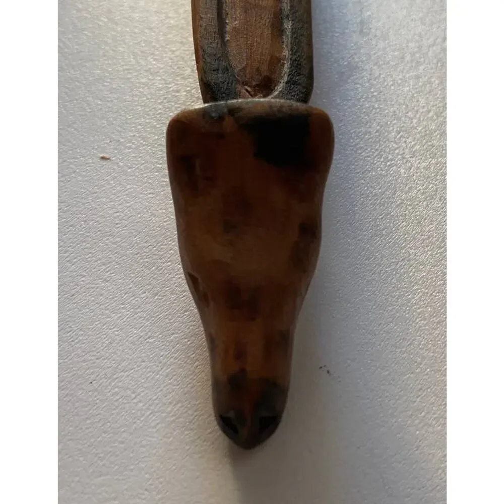 Vintage wooden spoon, hand carved giraffe 10.5 inches long